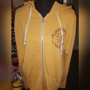 Yellow Zip-Up Hoodie